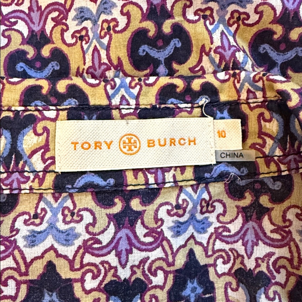 Tory Burch Purple Patterned Button Down Shirt - image 5